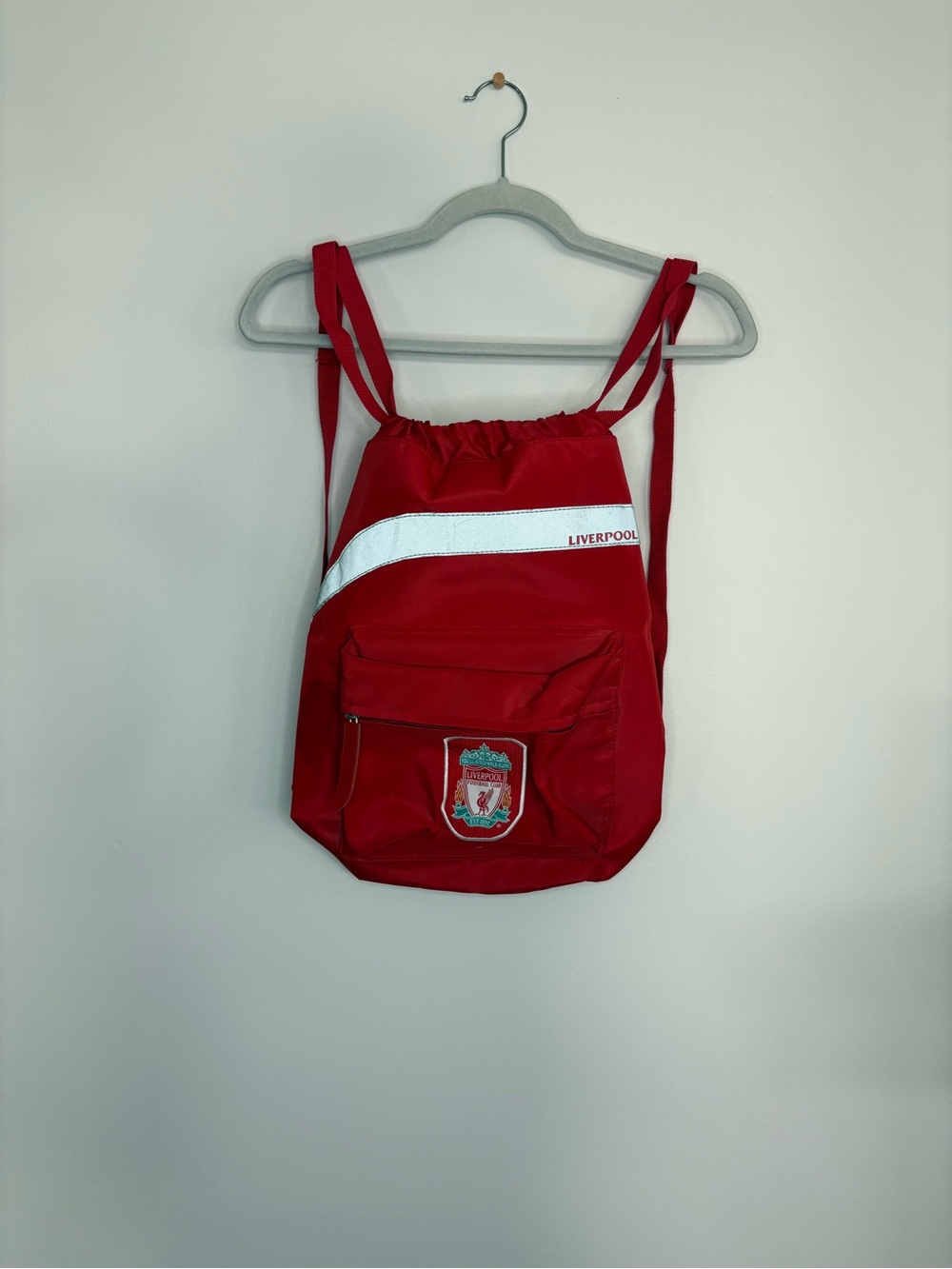 Liverpool Red Drawstring Gym Sack with Crest Detail